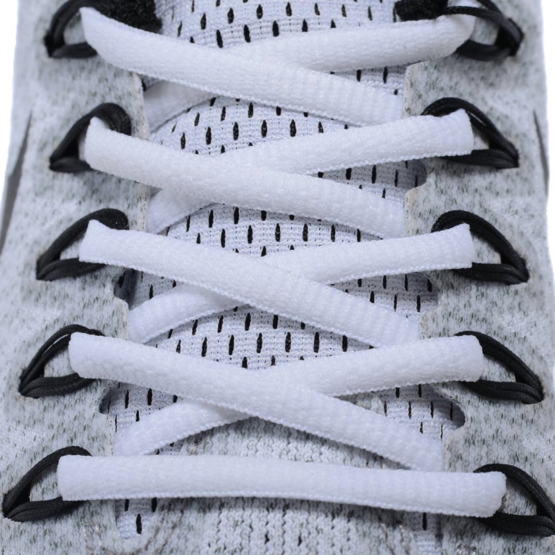 AOMIDI 2 Pair Shoelaces Oval Half Round 1/4" Shoes Lace for Sneakers and Casual shoes Shoelaces Replacements (36" inches (91 cm), White) - Image 2